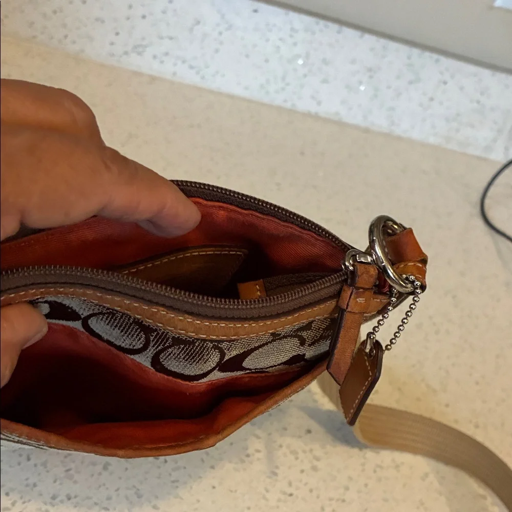 Coach Signature Brown Messenger Bag